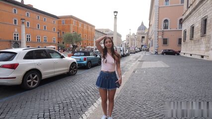 Shy Brunette Gets Naked Facial